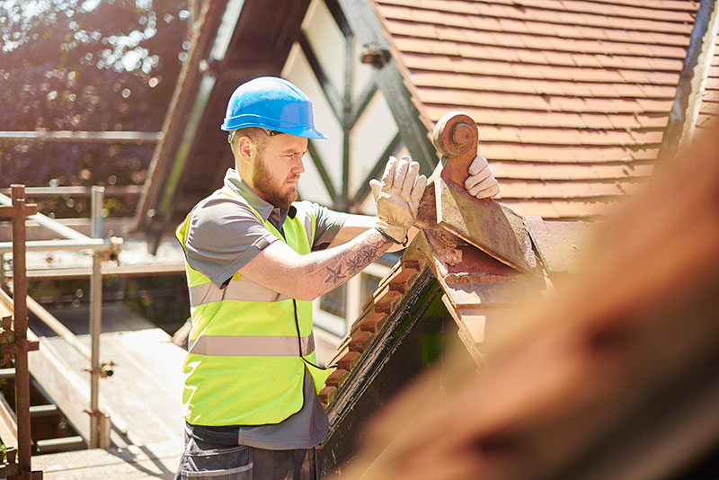 builders working on site